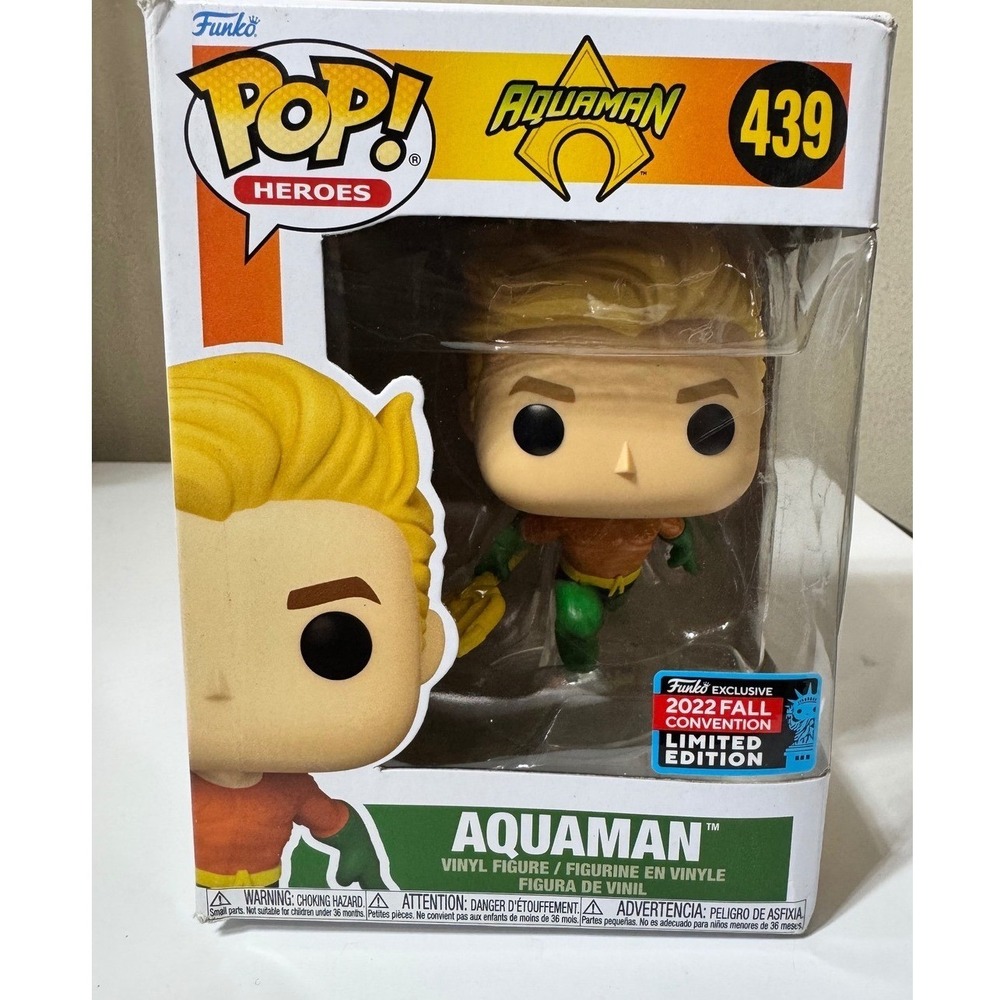 Funko Pop Heroes Aquaman 439 2022 Fall Convention Limited Edition Vinyl Figure